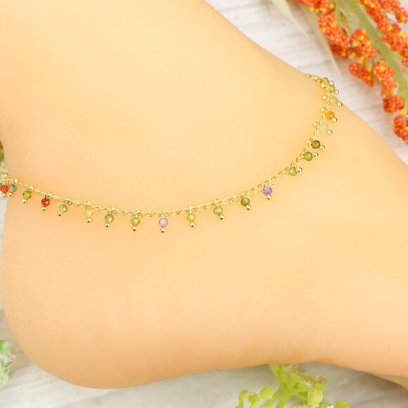 "Handmade Anklet – Elegant & Delicate Jewelry for Women | UNVRC1727 - Picture 5 of 10